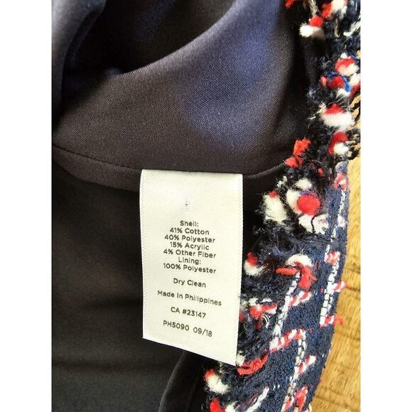 Talbots Petites Tweed Pencil Skirt Women's Size 6P Coastal Nautical Preppy - Picture 8 of 9